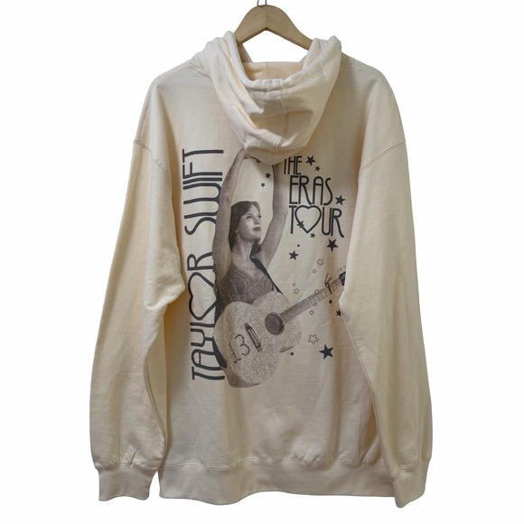 Other - Taylor Swift 2023 The Eras Tour Graphic Concert Hoodie Sweatshirt Size XL Cream